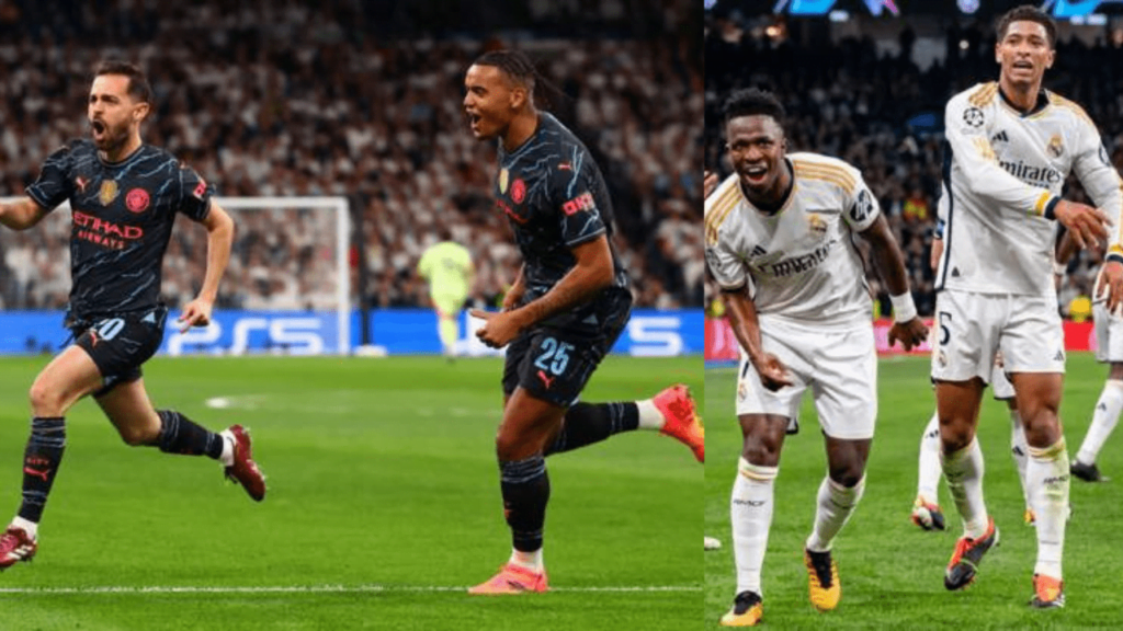 Real Madrid vs Manchester City UCL Clash Ends in Explosive Draw; Arsenal Salvage Draw vs Bayern Real Madrid vs Manchester City UCL