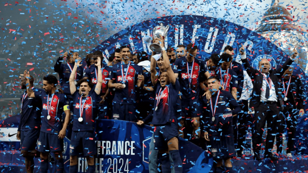 PSG Clinches French Cup with 2-1 Victory Over Lyon in Mbappe's Farewell Match French Cup