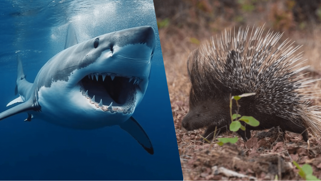 Australian Scientists Astounded as Tiger Shark Regurgitates Spiky Echidna-min