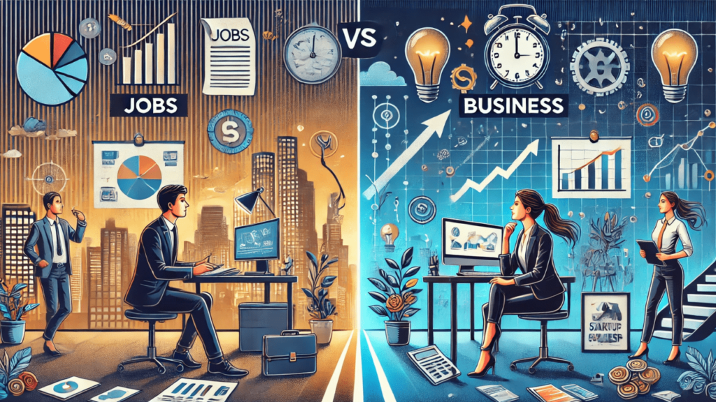 Living or Life? Decoding Job vs Business Dilemma for Modern Youth in 2025 Jobs vs Business For today's youth